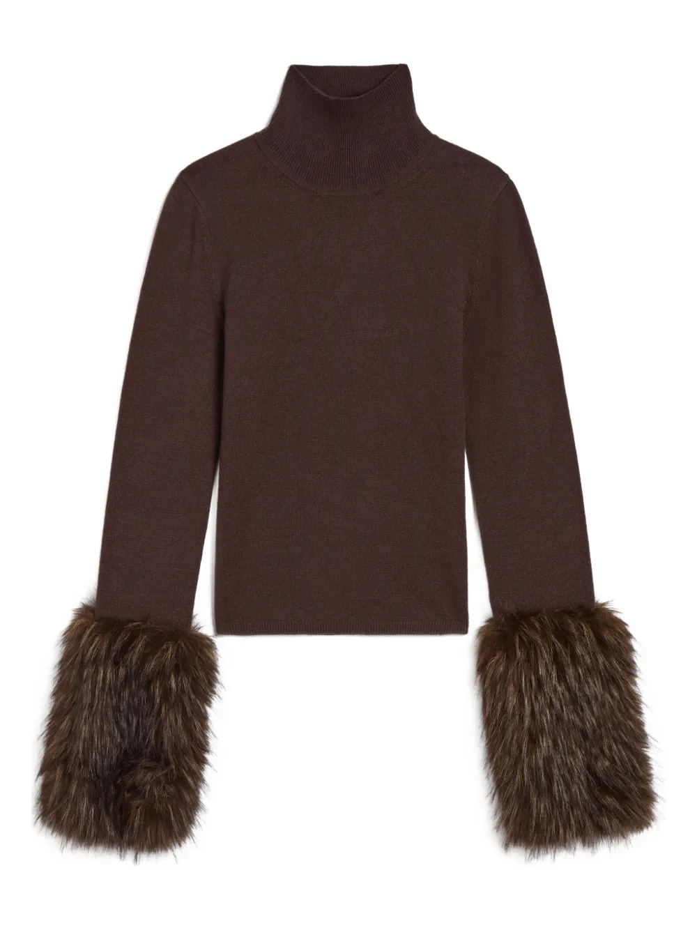 Apparis Aspen High-neck Jumper In Brown