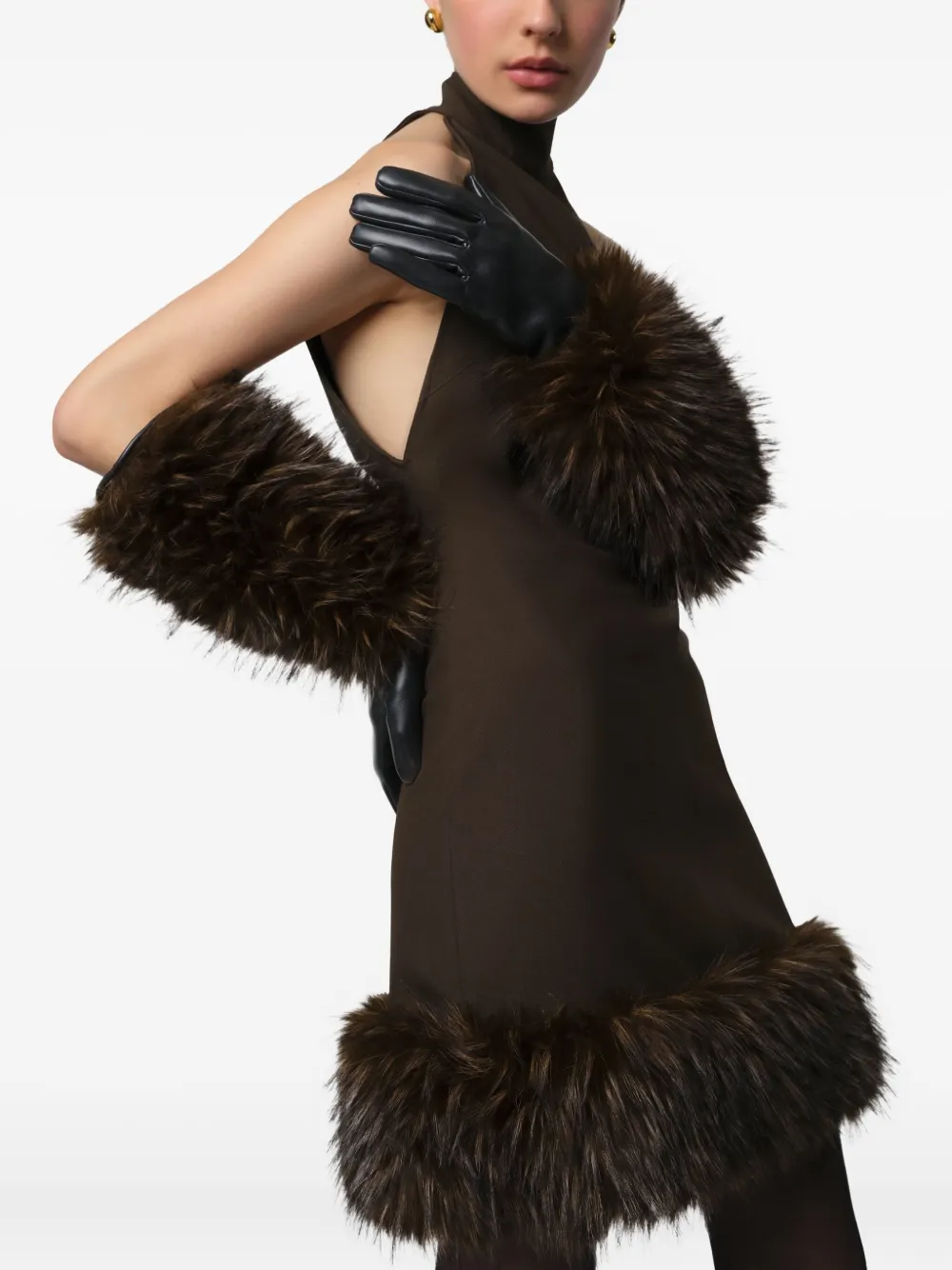 Apparis Matisse Mini Dress In Brown