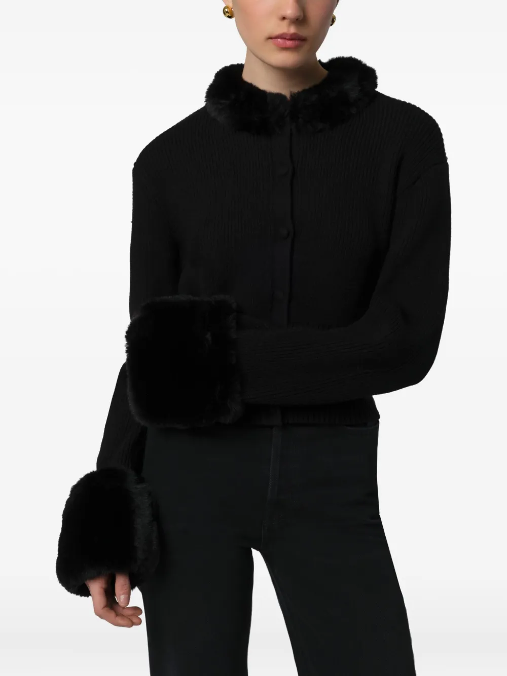 Apparis Rosa Cardigan In Black