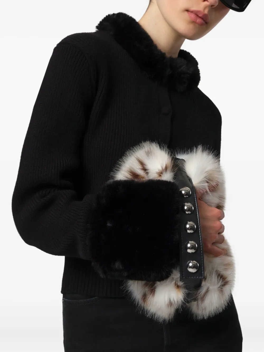 Apparis Rosa Cardigan In Black