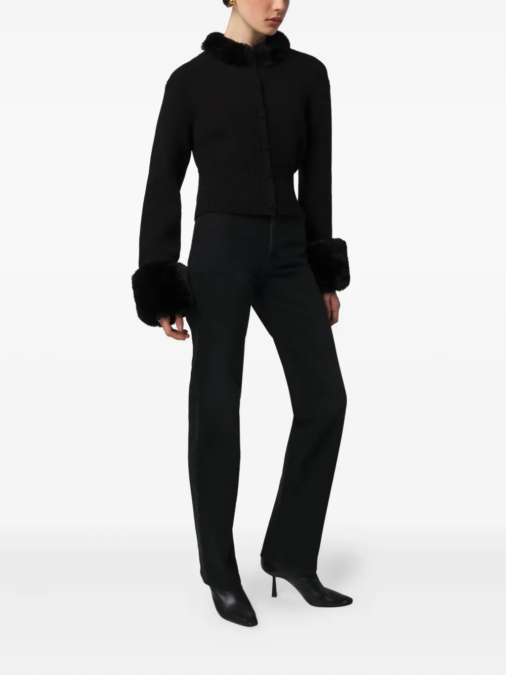 Apparis Rosa Cardigan In Black