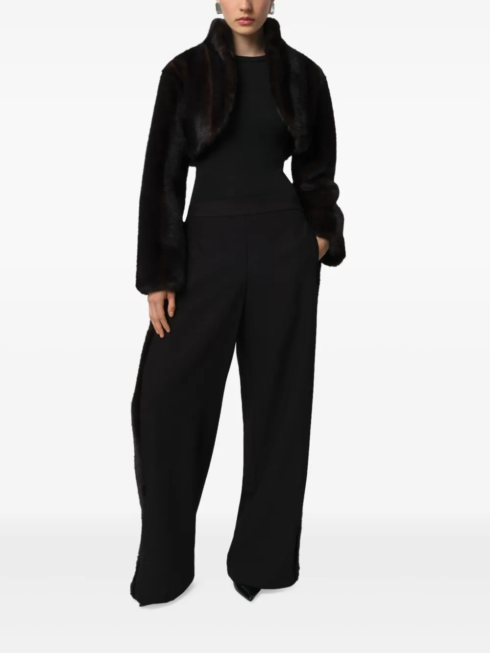 Apparis Ivy wide-leg trousers - Zwart