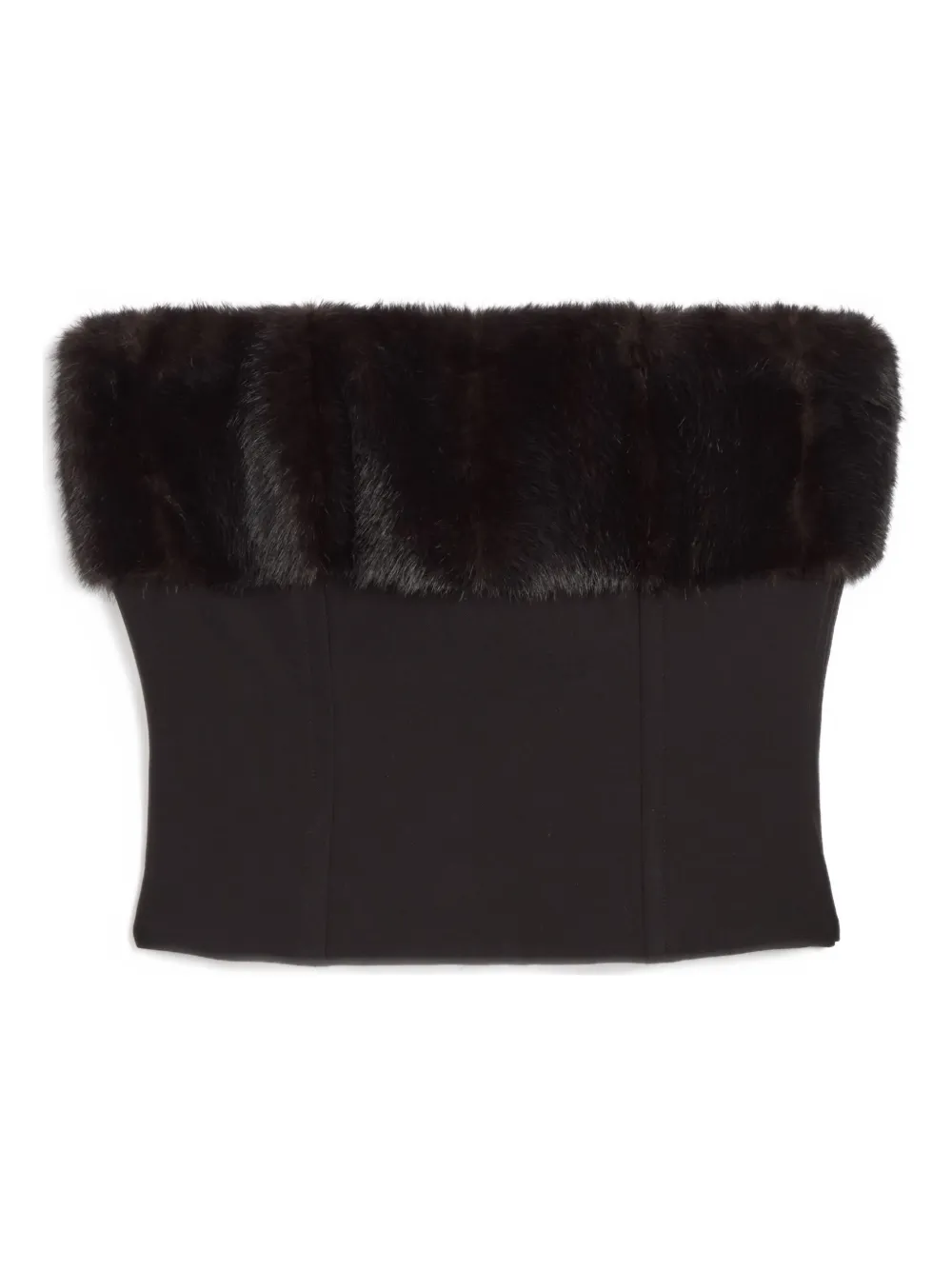 Apparis Ivy faux-fur tube top - Nero