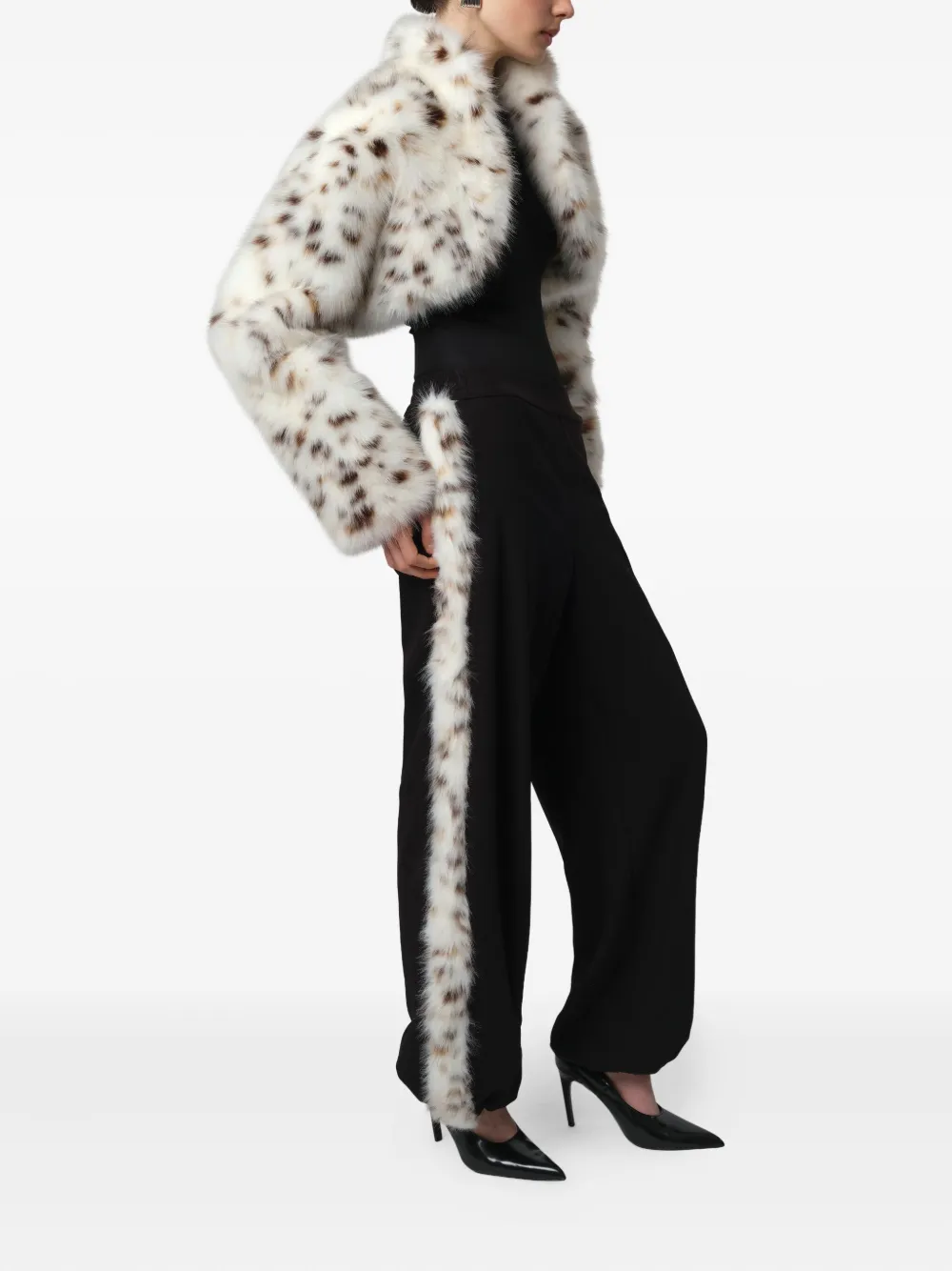 Apparis Odette Cropped Jacket In White