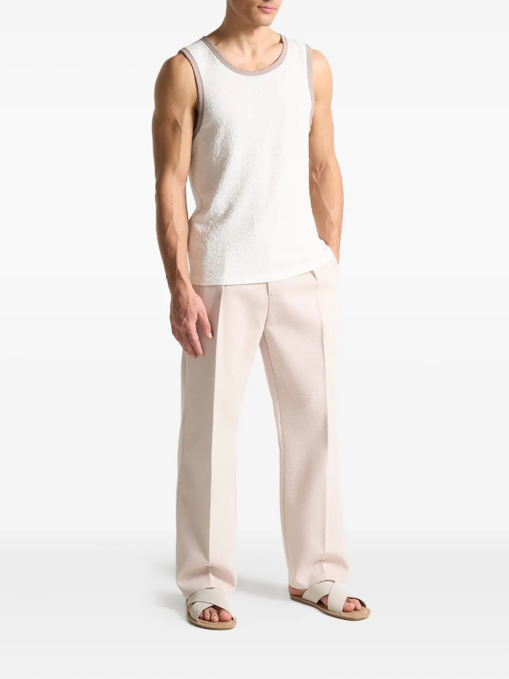 Manière De Voir seersucker vest - Wit