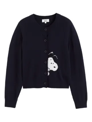 Chinti & Parker x Peanuts Snoopy Peekabow Cardigan | Blue | FARFETCH