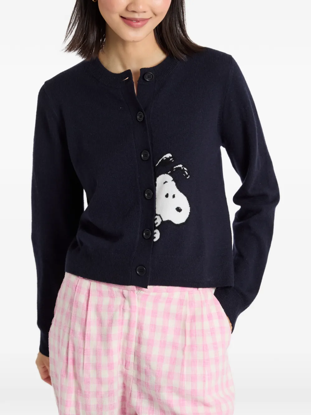 Chinti & Parker Cardigan Snoopy Peekabow x Peanuts | Azul