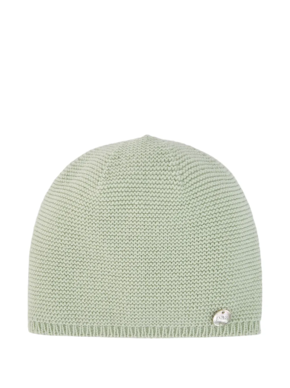 Paz Rodriguez Knitted Logo Beanie In Green
