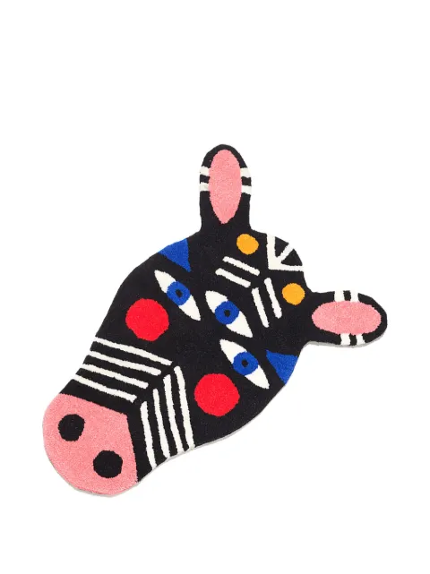 Qeeboo 오기안 지브라 모양 슬립 러그 66cm x 94cm