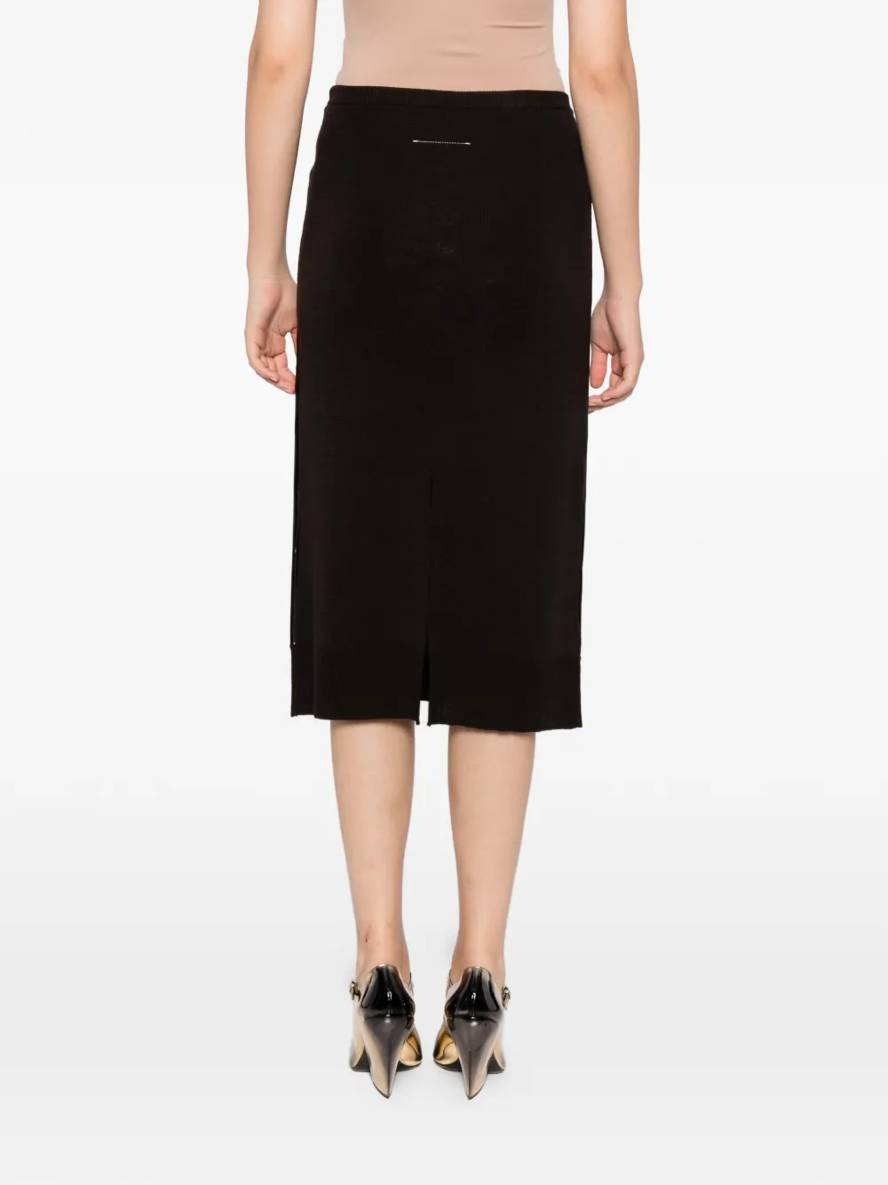 Mm6 Maison Margiela Panelled Skirt In Black