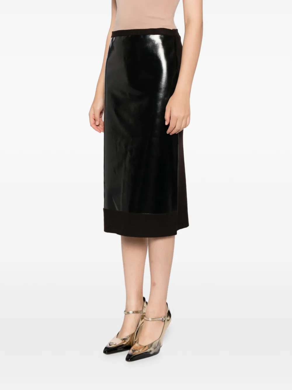 MM6 Maison Margiela Rok met vlakken Bruin