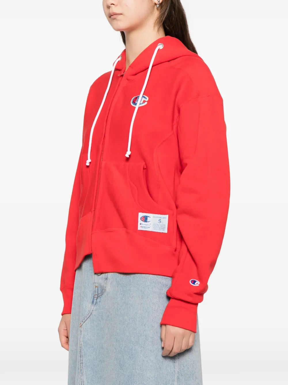 Undercover Asymmetrische hoodie Rood