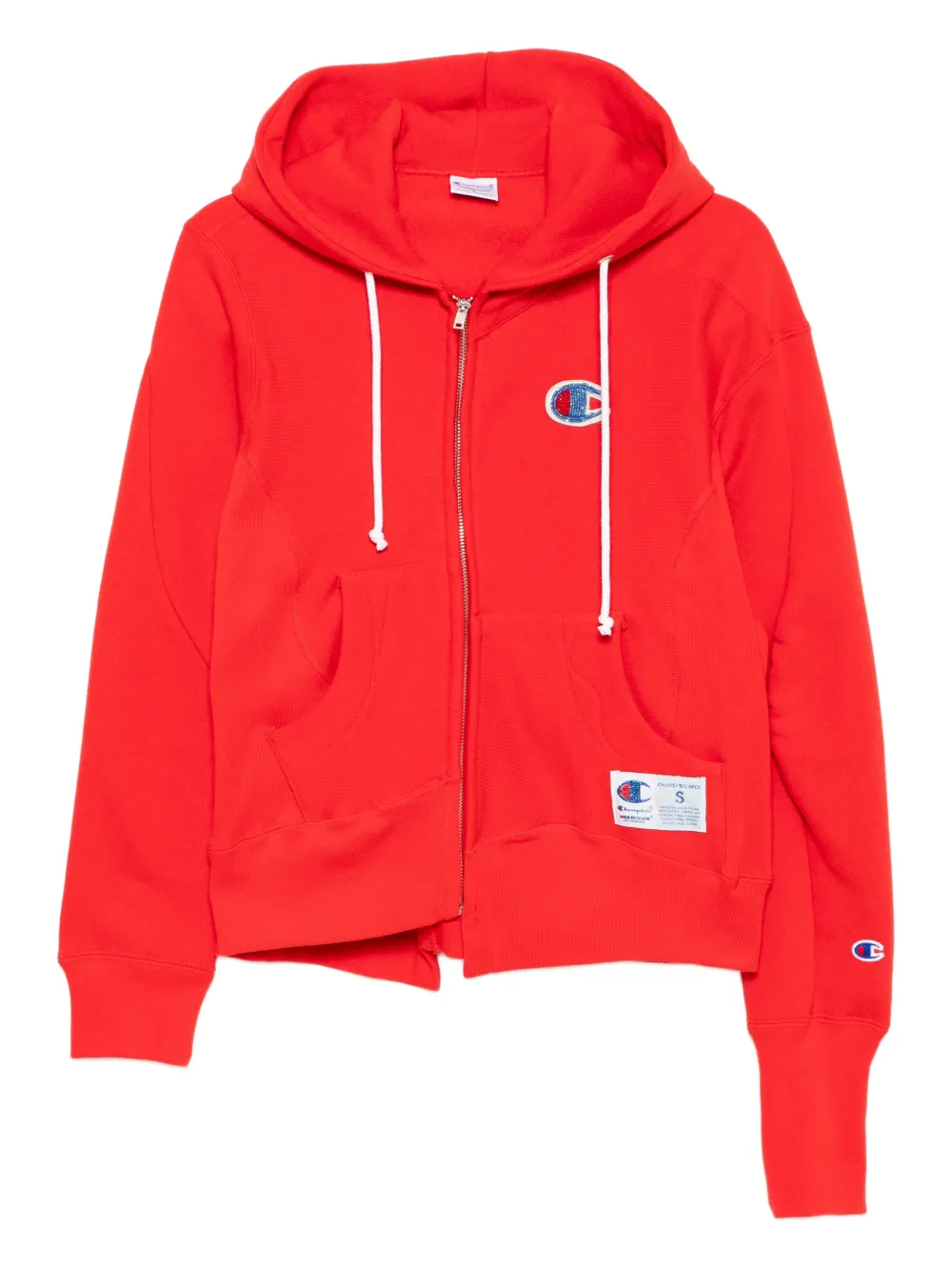 Undercover asymmetric hoodie - Rosso