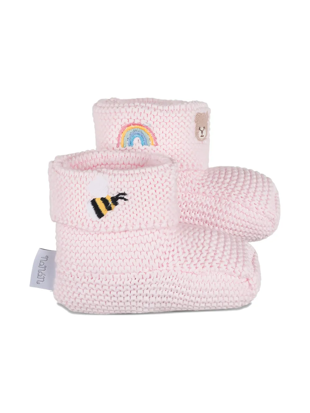 Nanán Babies' Ribbed Crib Shoes In Pink