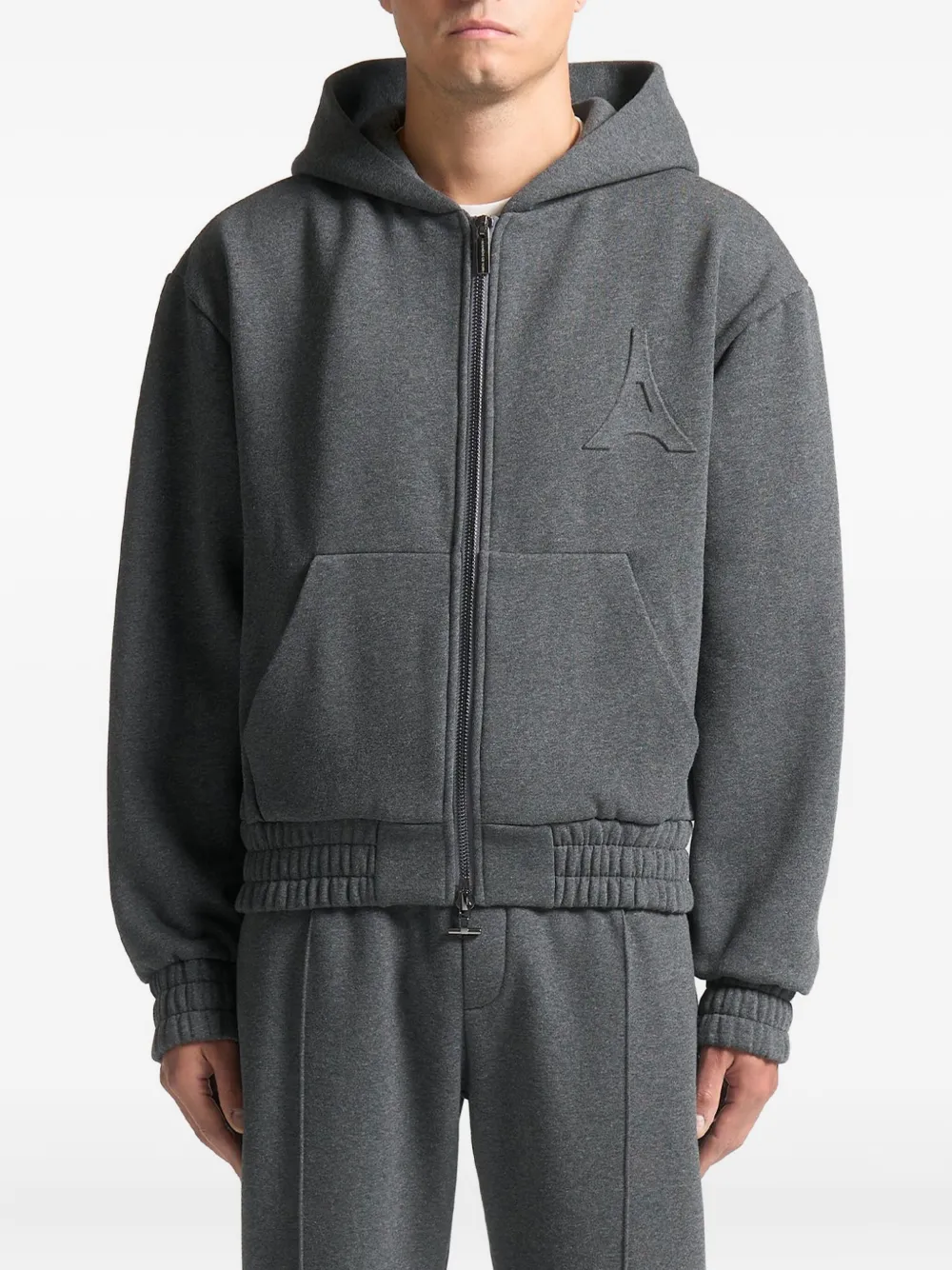 Manière De Voir Kevin hoodie met rits Grijs