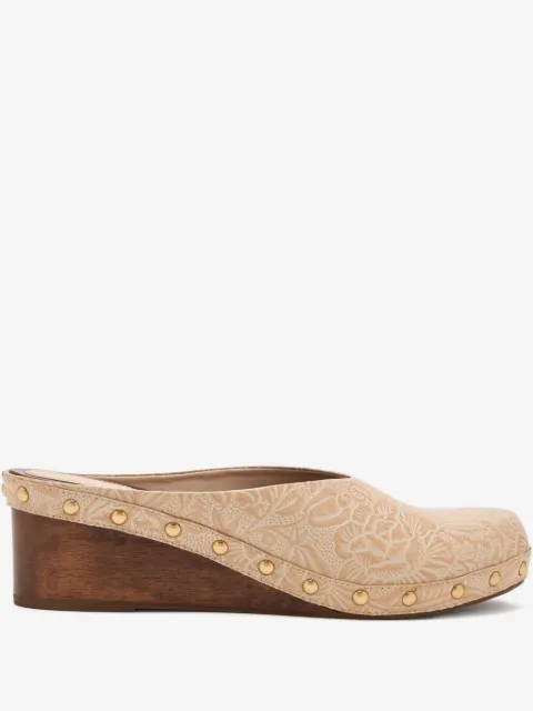 FARM Rio floral-embossed mules