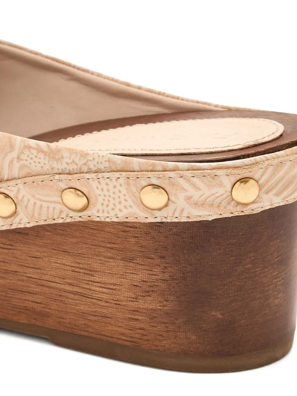 Farm Rio Floral-embossed Mules In Neutral