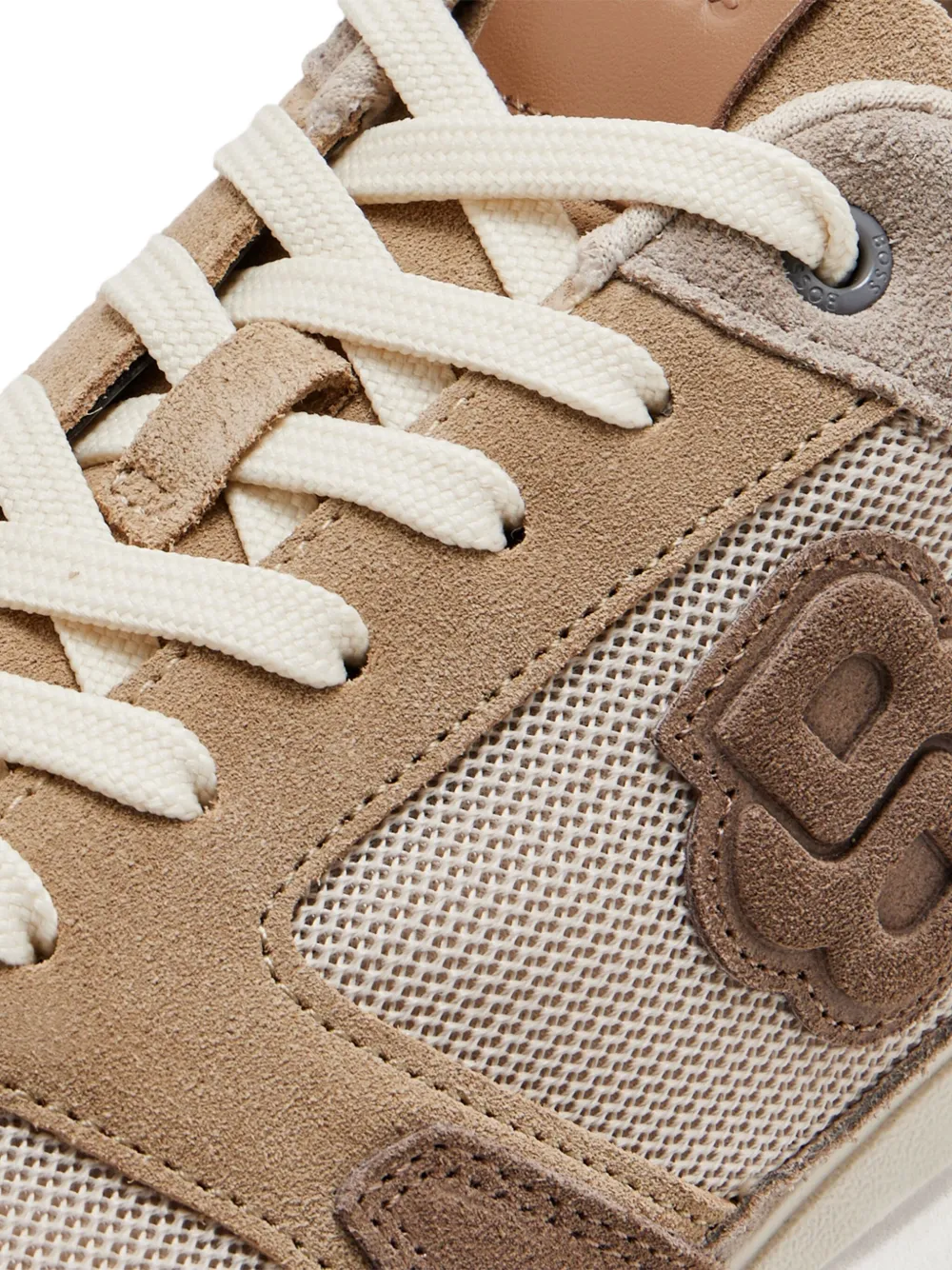 BOSS Sneakers met logopatch Beige