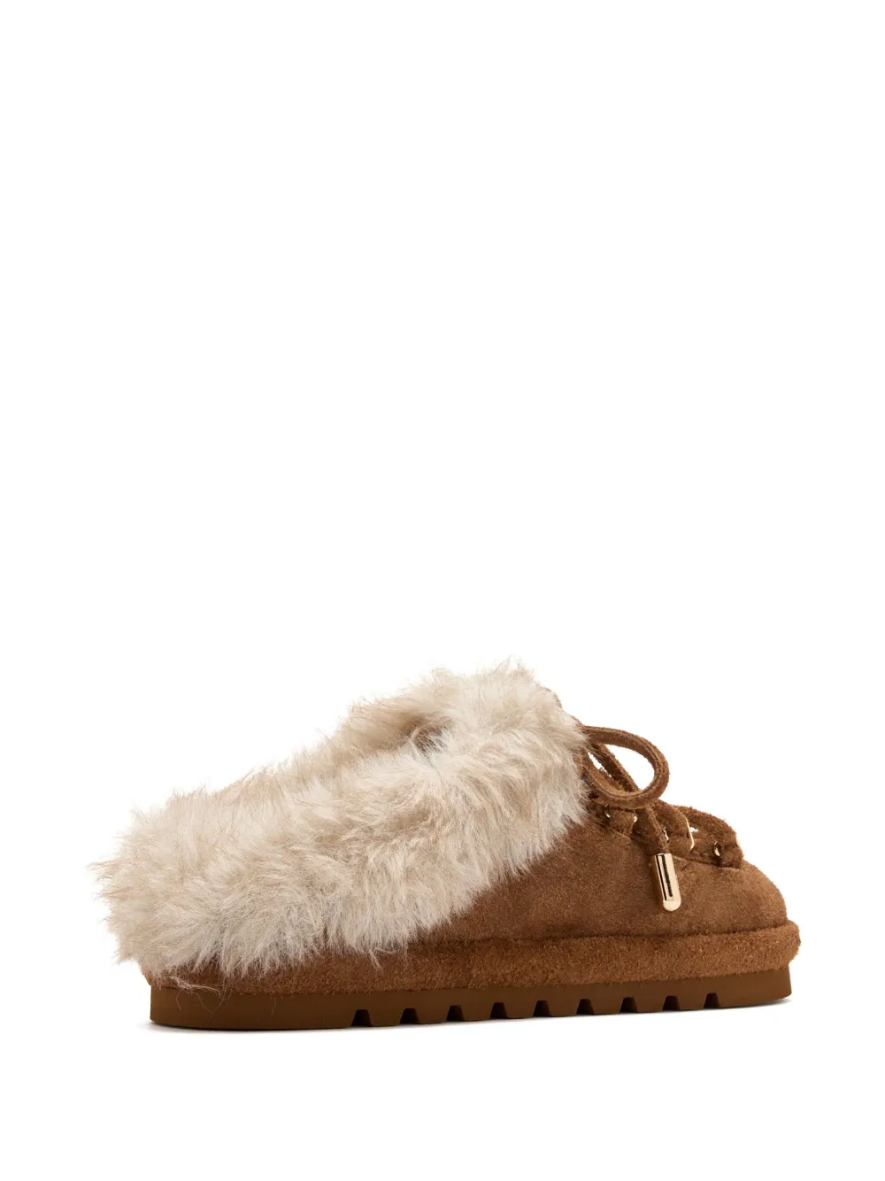 Naked Wolfe Harlow Suede Slippers In Brown