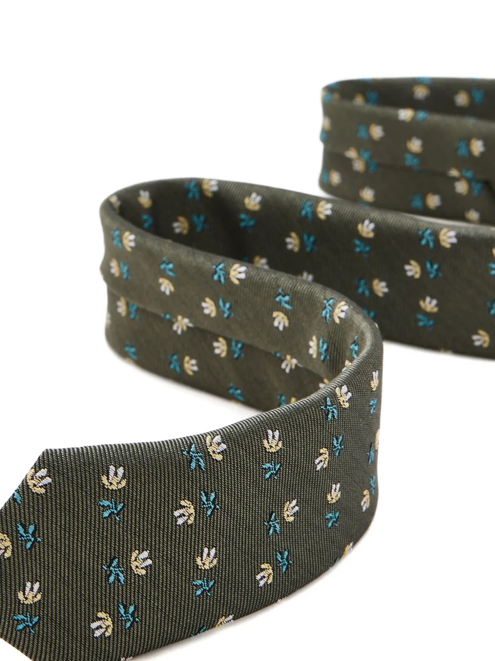 BOSS Stropdas met bloemenpatroon Groen