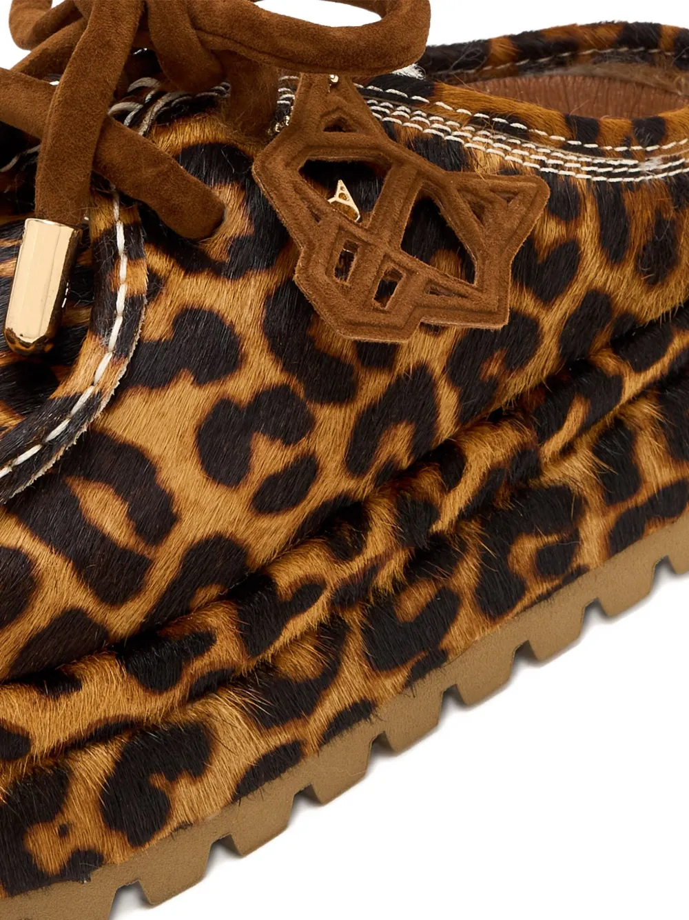 Naked Wolfe Leopard-print Suede Shearling Ankle Boots In Animal Print