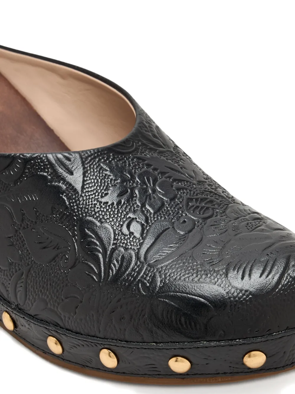 Farm Rio Embossed-print Studded Mule In Multi