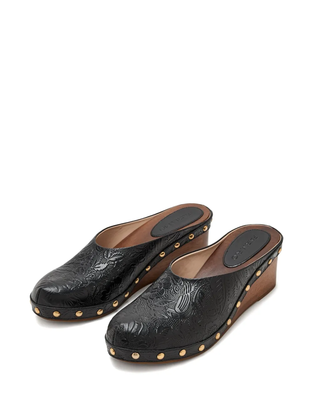 Farm Rio Embossed-print Studded Mule In Multi