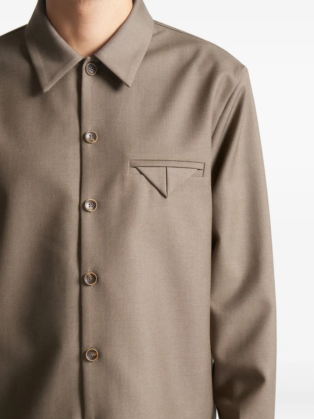 Manière De Voir Leo shirtjack met lange mouwen Bruin