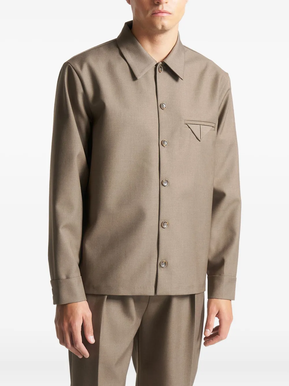 Manière De Voir Leo shirtjack met lange mouwen Bruin