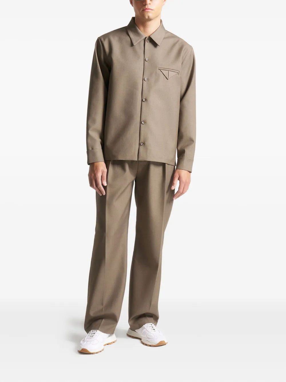 Manière De Voir Leo shirtjack met lange mouwen Bruin