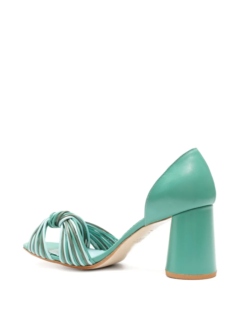 Sarah Chofakian 65mm Colagem Knotted Sandals In Green