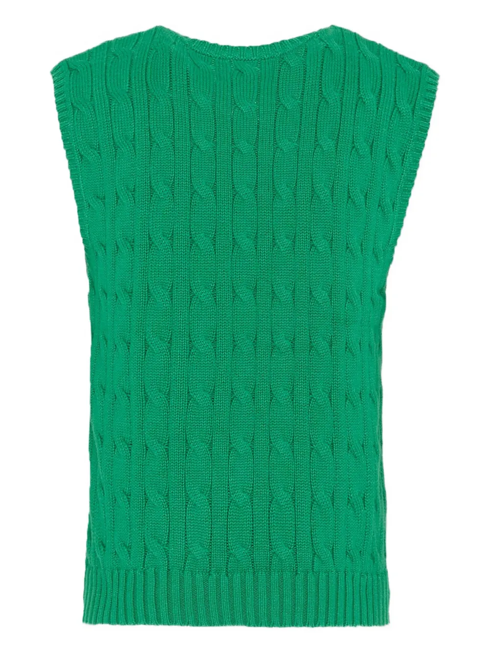 POLO RALPH LAUREN KIDS Top met geborduurd logo en V-hals Groen