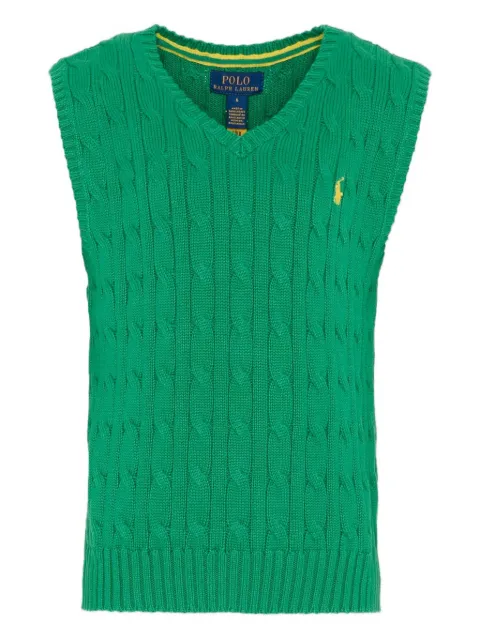POLO RALPH LAUREN KIDS V-neck logo-embroidered vest