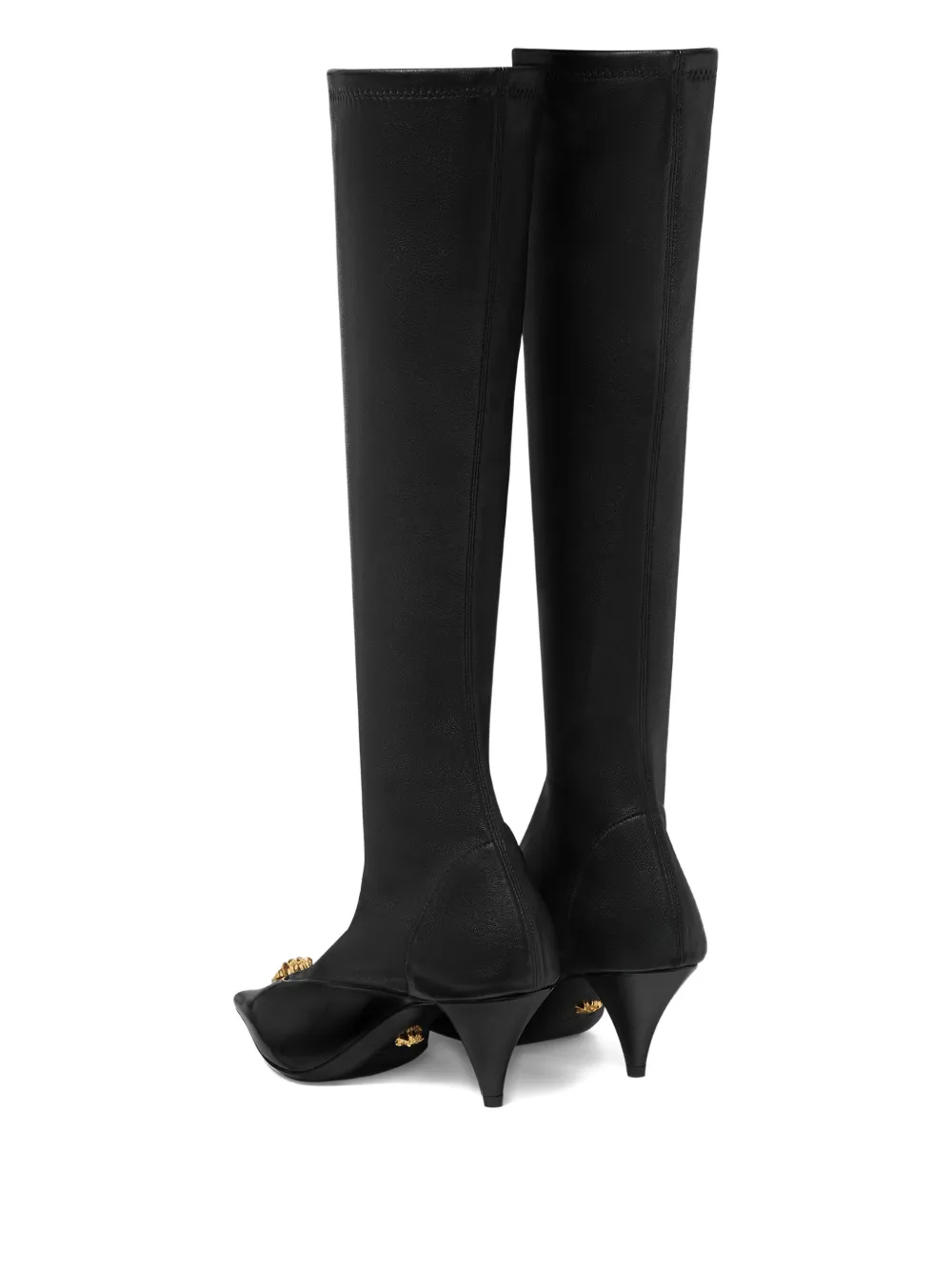 Versace 55 mm laarzen met Medusa-applicatie Zwart