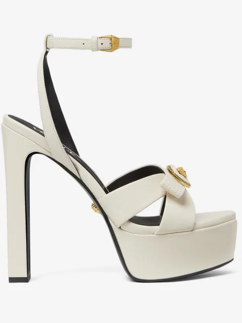 Versace Gianni ribbon leather sandals 140 mm