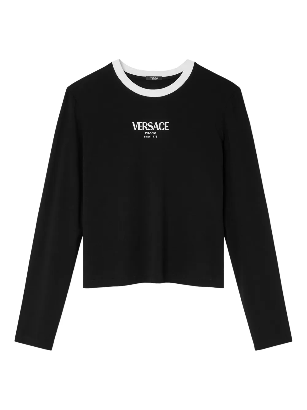 Versace Top a maniche lunghe - Nero