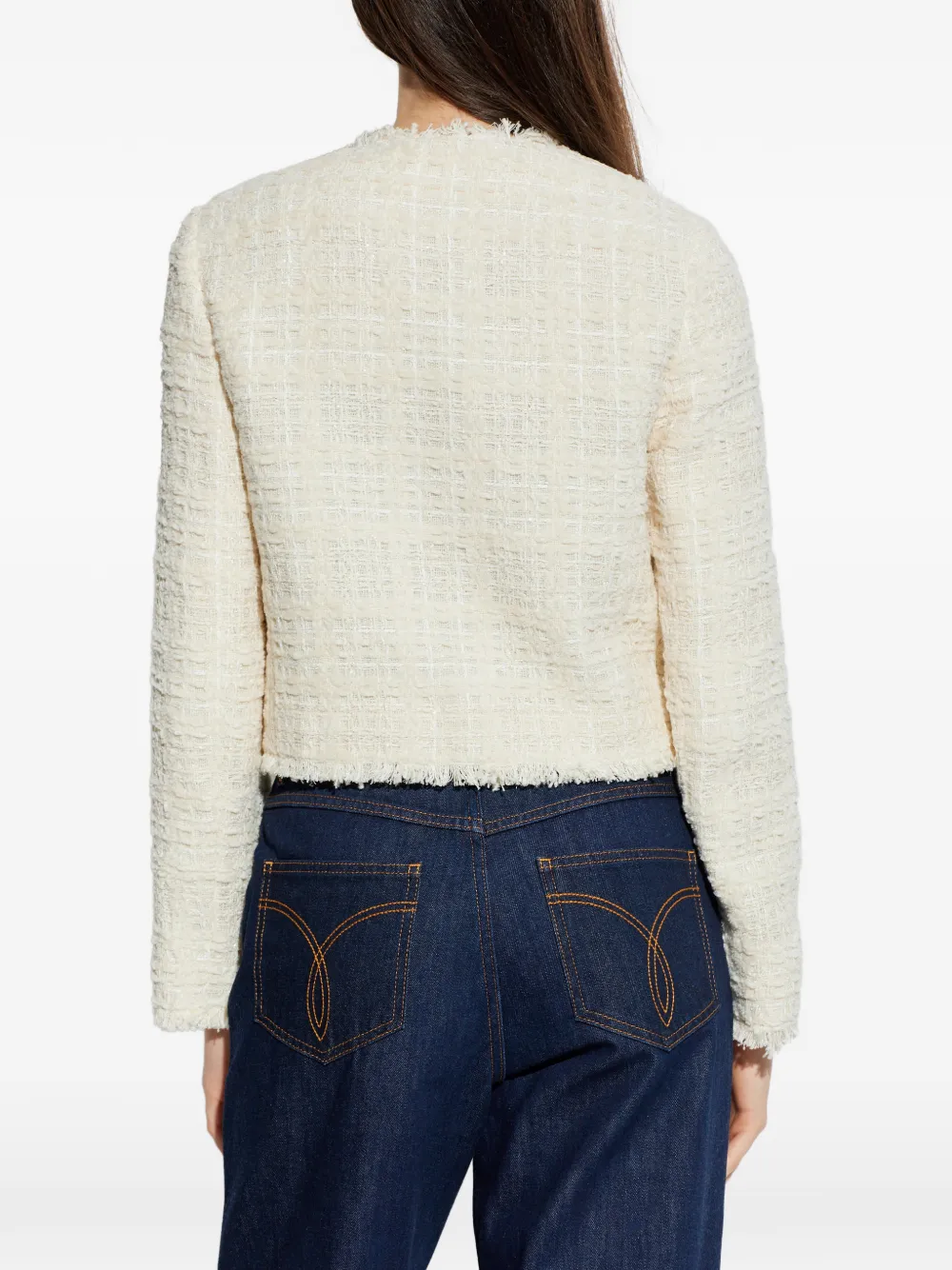 Versace Cotton Cardigan Jacket In Neutral