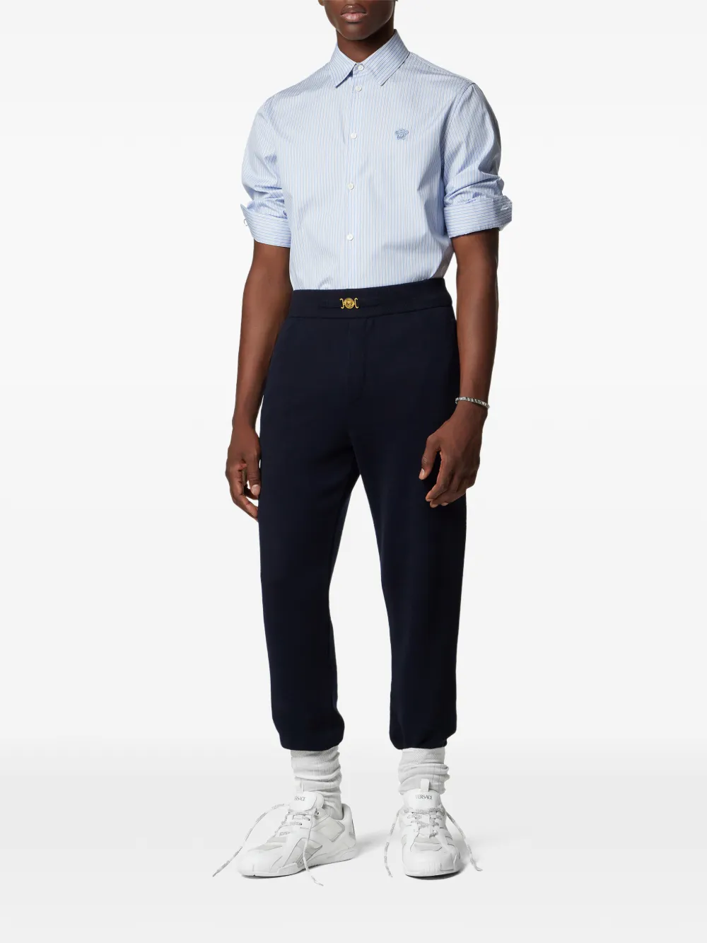 Versace Trainingsbroek met Medusa-detail - Blauw