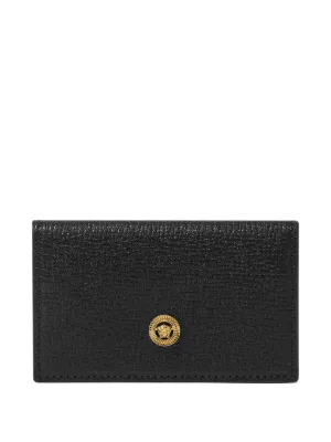 Versace Medusa Biggie Leather Clip Wallet | Black | FARFETCH