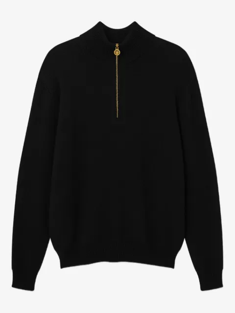 Versace wool-blend half-zip knit sweater
