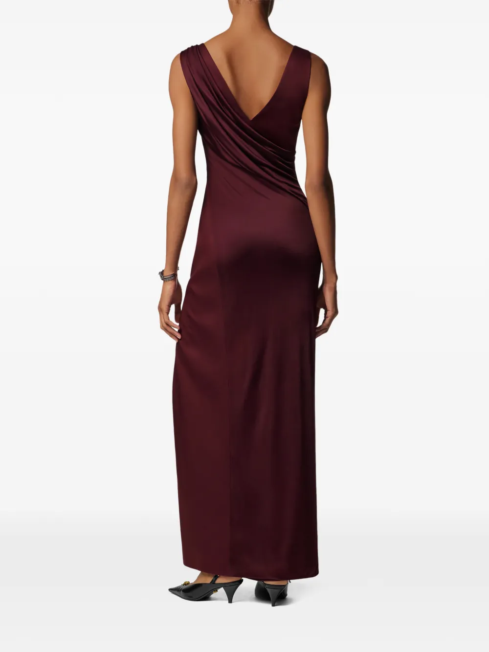Versace Maxi-jurk met Medusa-hardware Paars