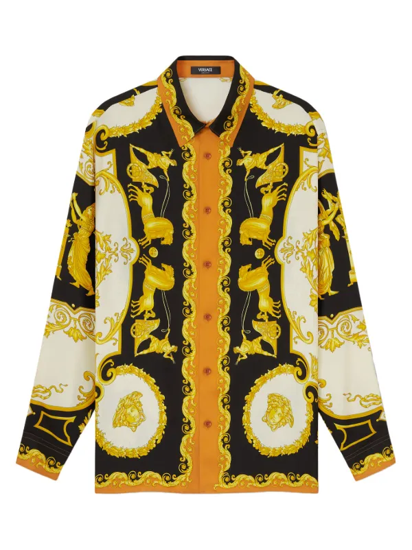 versace dress shirts sale Men's Barocco Jacquard Dress Shirt