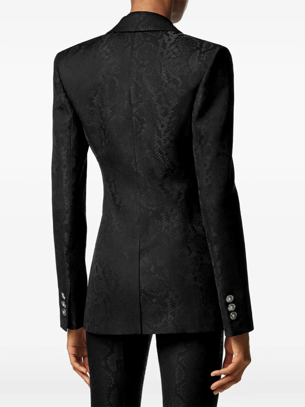Versace Wool-blend Blazer In Black