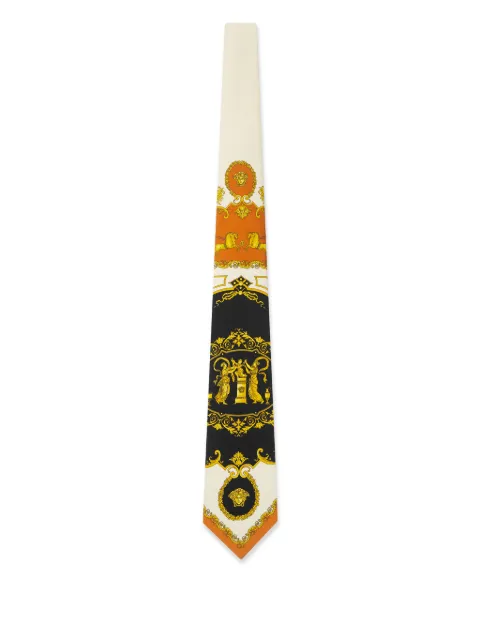Versace corbata de seda con estampado Medusa