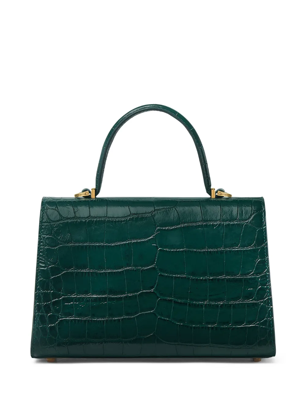 Versace Medusa '95 tas met krokodillen-reliëf en handvat Groen