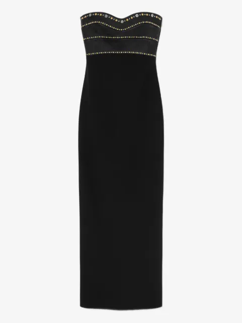Versace robe-bustier longue à détails de clous