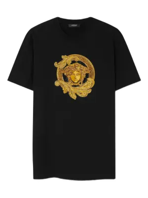 Versace Medusa Head Cotton T-shirt | Black | FARFETCH ZA