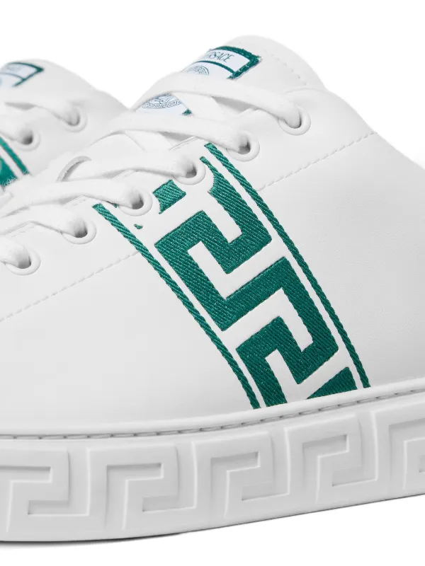 Versace Greca Embroidered Sneakers | White | FARFETCH display picture 1