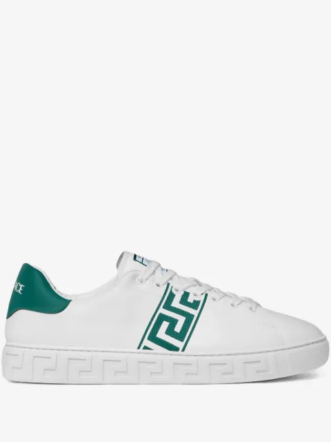 Versace Greca embroidered nylon sneakers