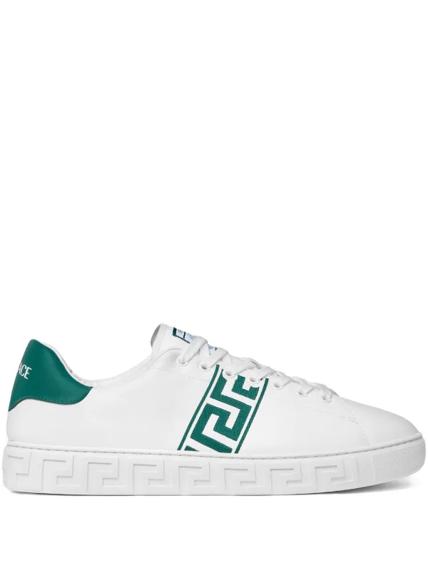 Versace Greca Embroidered Sneakers | White | FARFETCH display picture 1